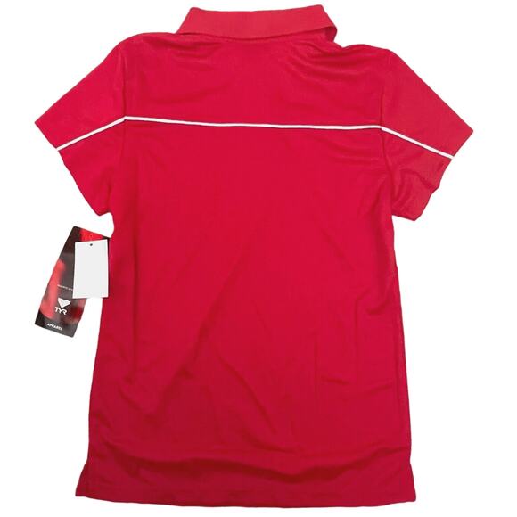 TYR Women's Alliance Tech Polo Shirt- Red Textured - TPOC6A - Size XXS - $40 - Picture 2 of 7
